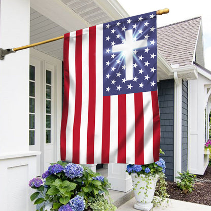 Flagwix American Flag - Christian Cross American One Nation Under God Flag TPT679F