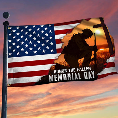 Memorial Day US Veteran Honor The Fallen Grommet Flag MLN5531TTH