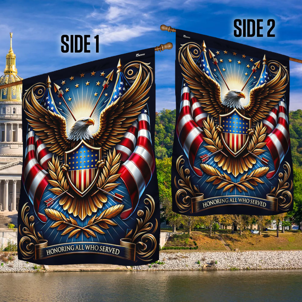 FLAGWIX  Patriot Eagle Veteran Day Honoring All Who Served Flag MLN2476F