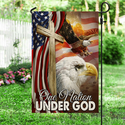 Patriot Eagle One Nation Under God Flag MLN384F