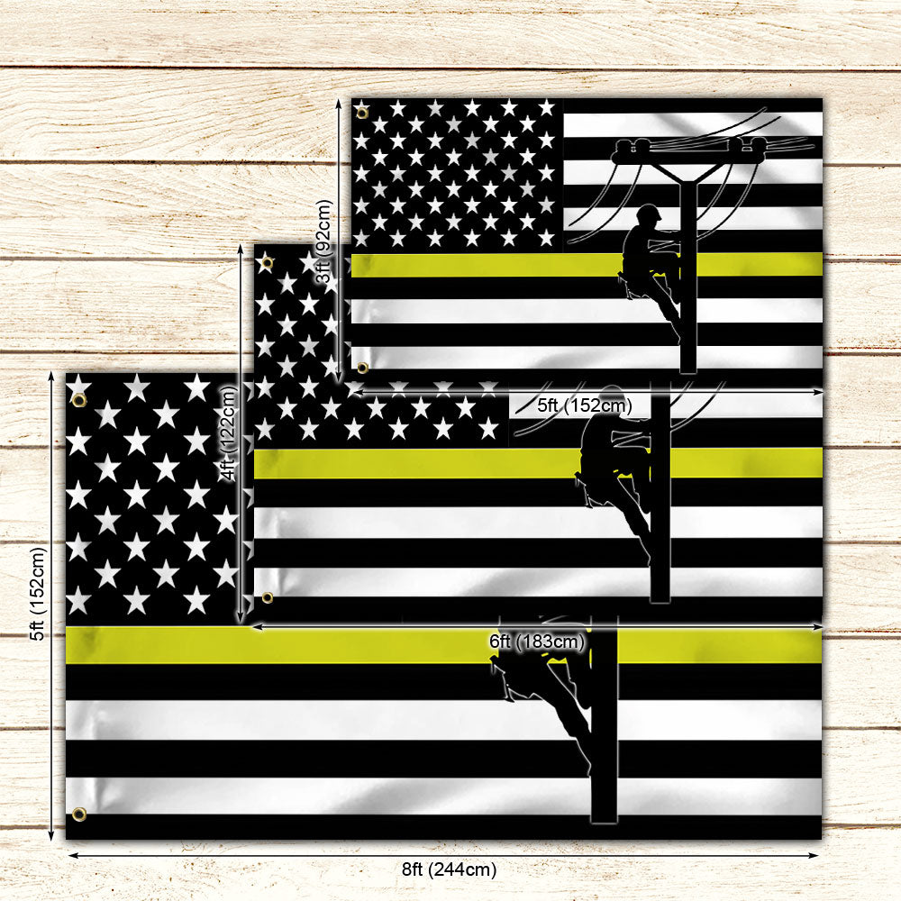 Patriotic Lineman American Grommet Flag TQN1627GF