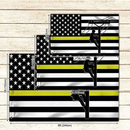 Patriotic Lineman American Grommet Flag TQN1627GF