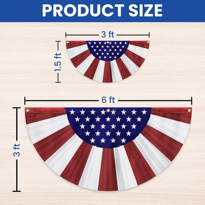 Flagwix American Flag - Patriotic American Non-Pleated Fan Flag MLN3348FL