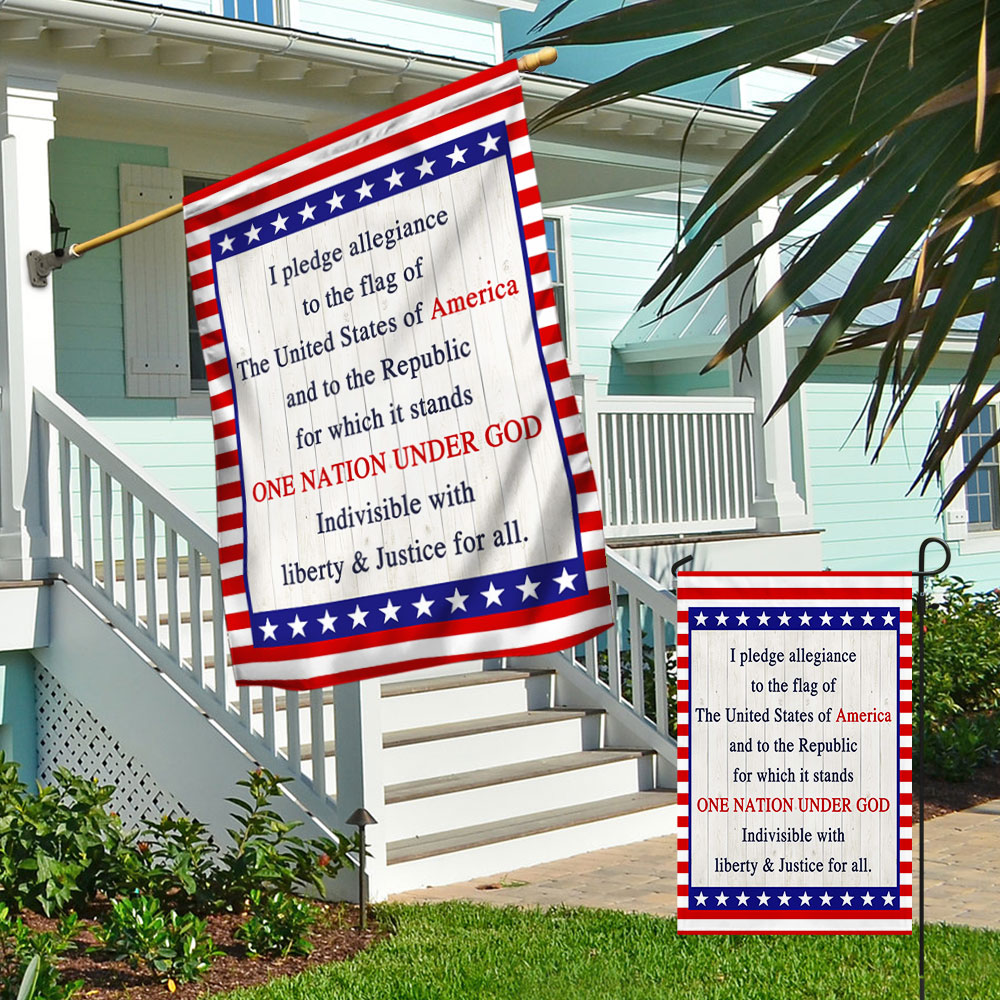 I Pledge Allegiance One Nation Under God Flag MLN1337F