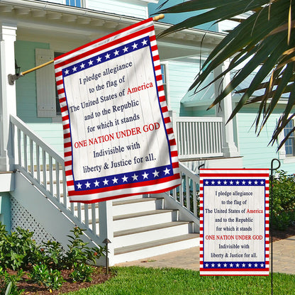 I Pledge Allegiance One Nation Under God Flag MLN1337F