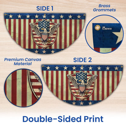 Patriotic Eagle American Non-Pleated Fan Flag MLN3355FL