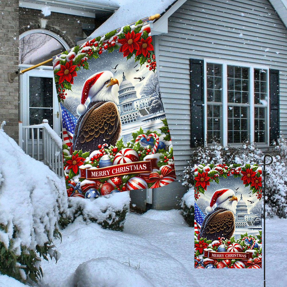 Patriotic Eagle Christmas American Flag TQN2001F
