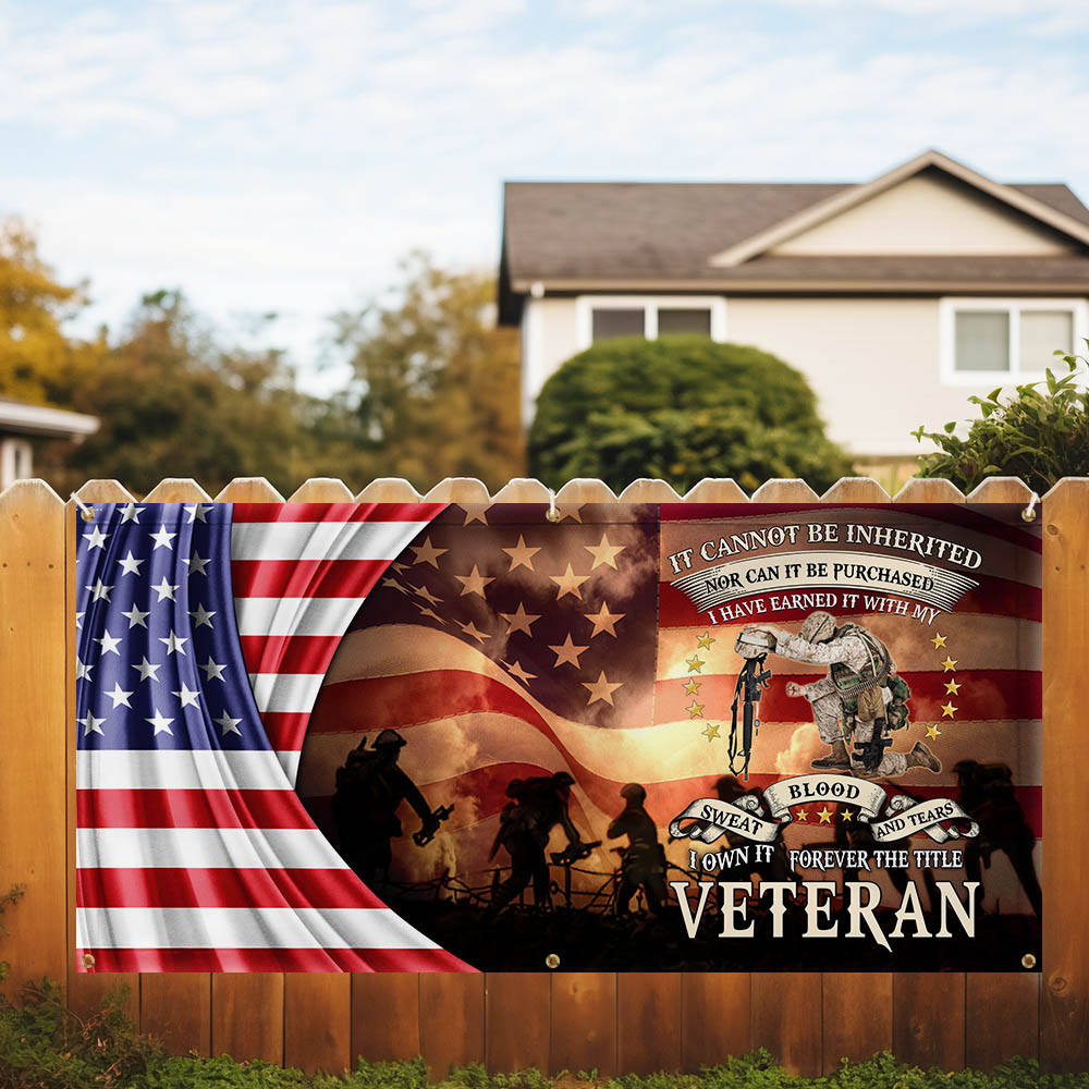 Memorial Day Veteran Memorial Forever The Title Veteran Fence Banner MLN2658FB