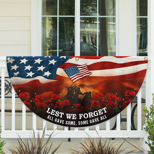 Lest We Forget Memorial Day U.S. Veteran Non-Pleated Fan Flag LHB06LPN
