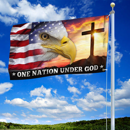 One Nation Under God Grommet Flag TQN234GF