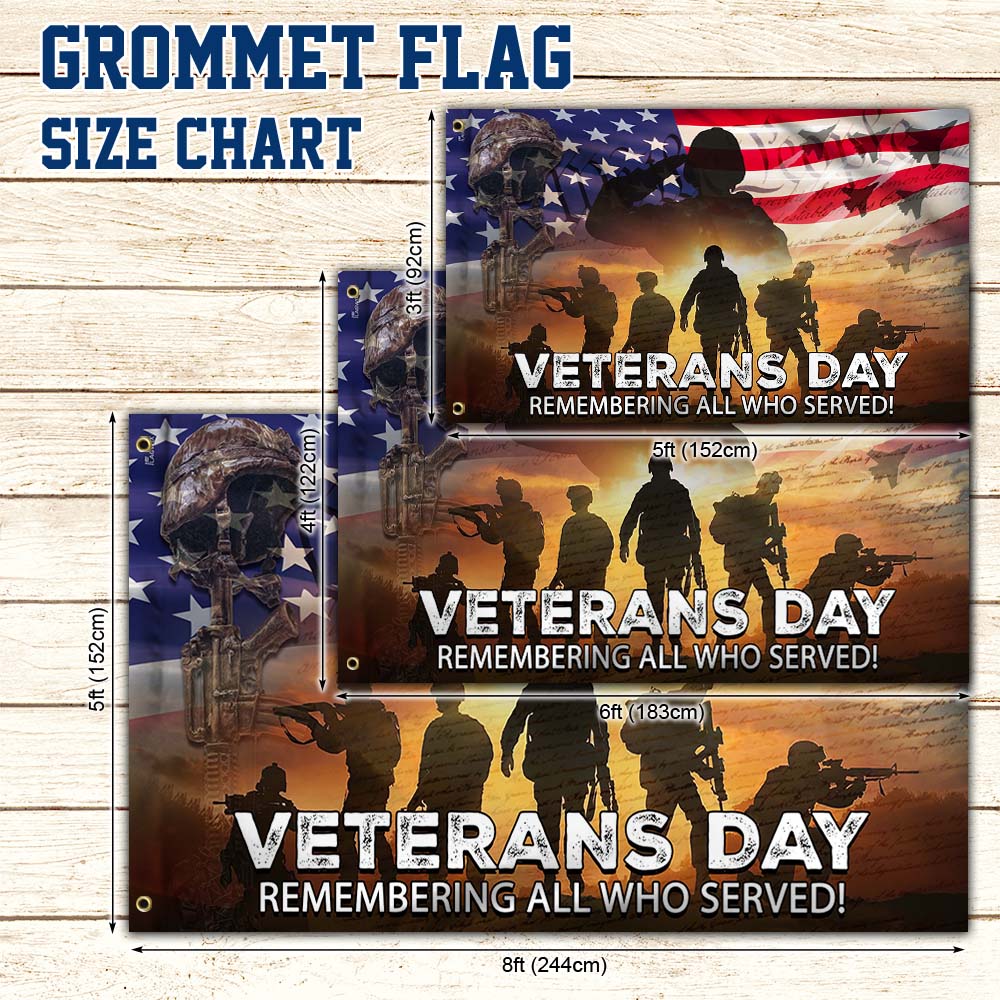Veterans Day Remembering All Who Served, Veteran Flag TPT751GF