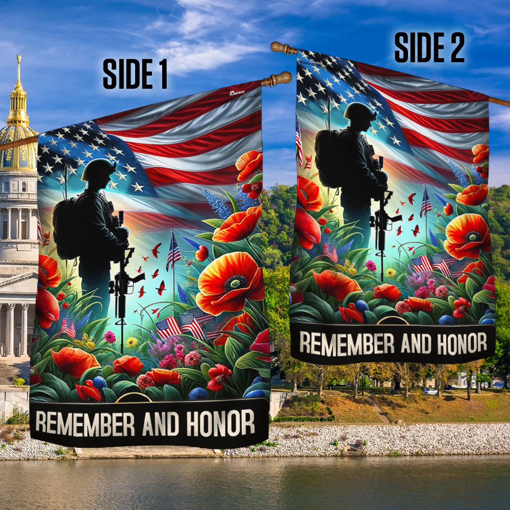 FLAGWIX Veteran Memorial Day Remember and Honor Flag MLN2706F