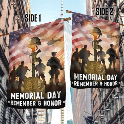 Memorial Day Flag Remember And Honor Veterans American Flag TPT1669F