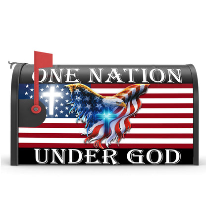 One Nation Under God American Eagle Patriotic Mailbox Cover
