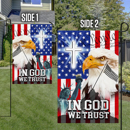 Flagwix American Flag - In God We Trust, We The People, Christian Cross American Eagle Flag TPT107F