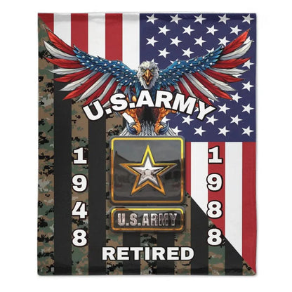 Personalized Veterans Flannel Blanket - Gifts for Veterans