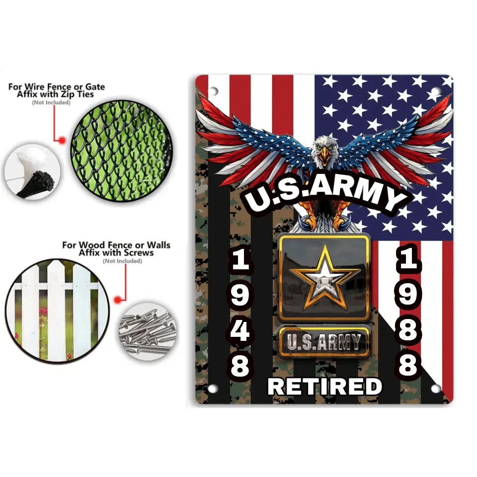 Personalized Veterans Metal Poster - Gifts for Veterans