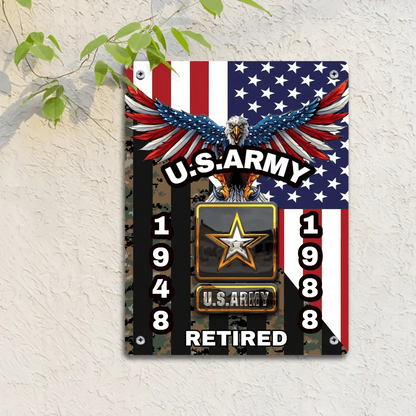 Personalized Veterans Metal Poster - Gifts for Veterans