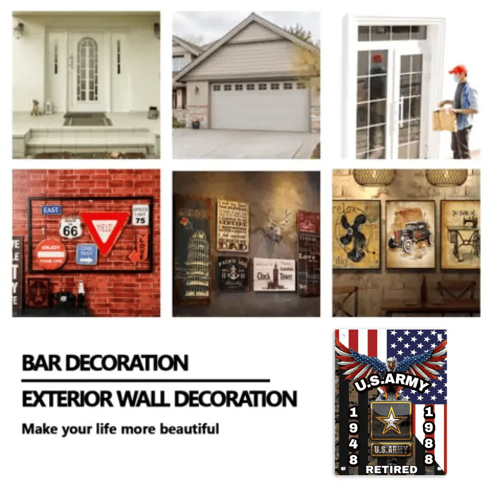 Personalized Veterans Metal Poster - Gifts for Veterans