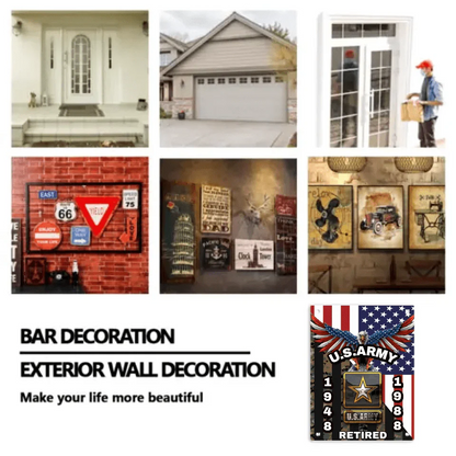 Personalized Veterans Metal Poster - Gifts for Veterans