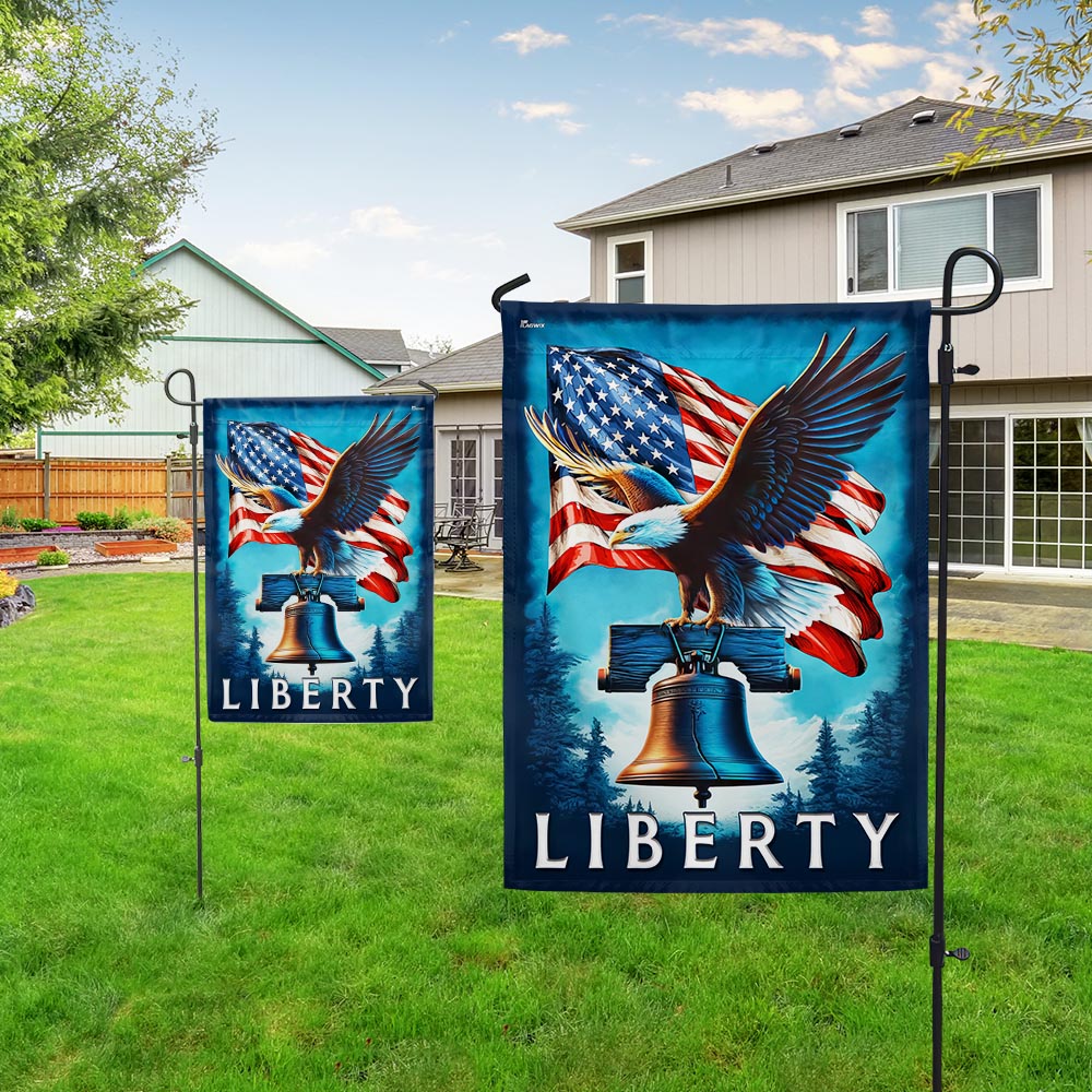 Flagwix American Flag - American Eagle Liberty Bell Flag for 4th of july Decoration