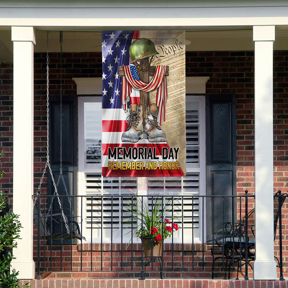 FLAGWIX Memorial Day Remember and Honor Veteran American Patriot We The People Flag MLN2754F