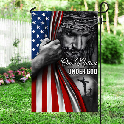 Jesus Flag One Nation Under God American Patriot Flag TRL06Fv5n