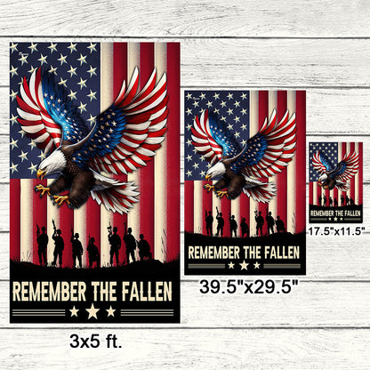 Memorial Day Remember The Fallen Patriotic Eagle Veteran Memorial Flag TPT1762F