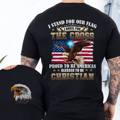 Proud To Be American Blessed To Be Christian Eagle Patriot American T-Shirt MLN3125TS