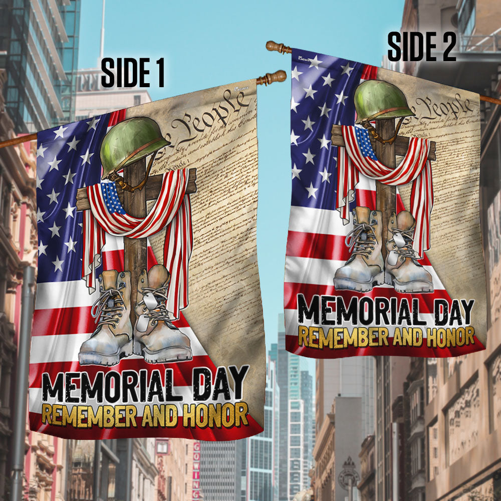 FLAGWIX Memorial Day Remember and Honor Veteran American Patriot We The People Flag MLN2754F