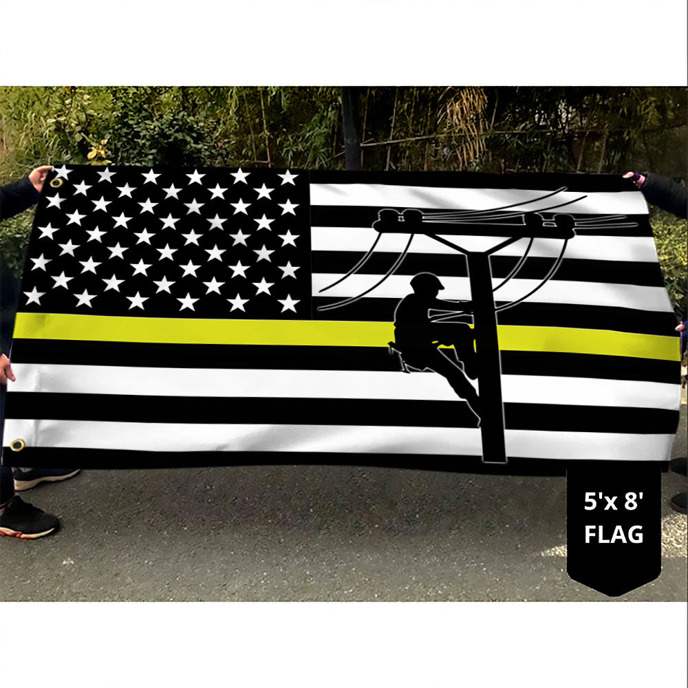 Patriotic Lineman American Grommet Flag TQN1627GF