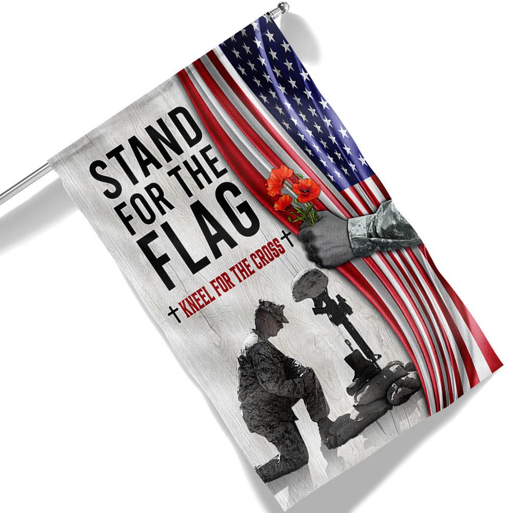 Memorial Day Thank you Veteran Kneel For The Cross Flag MLN1241F