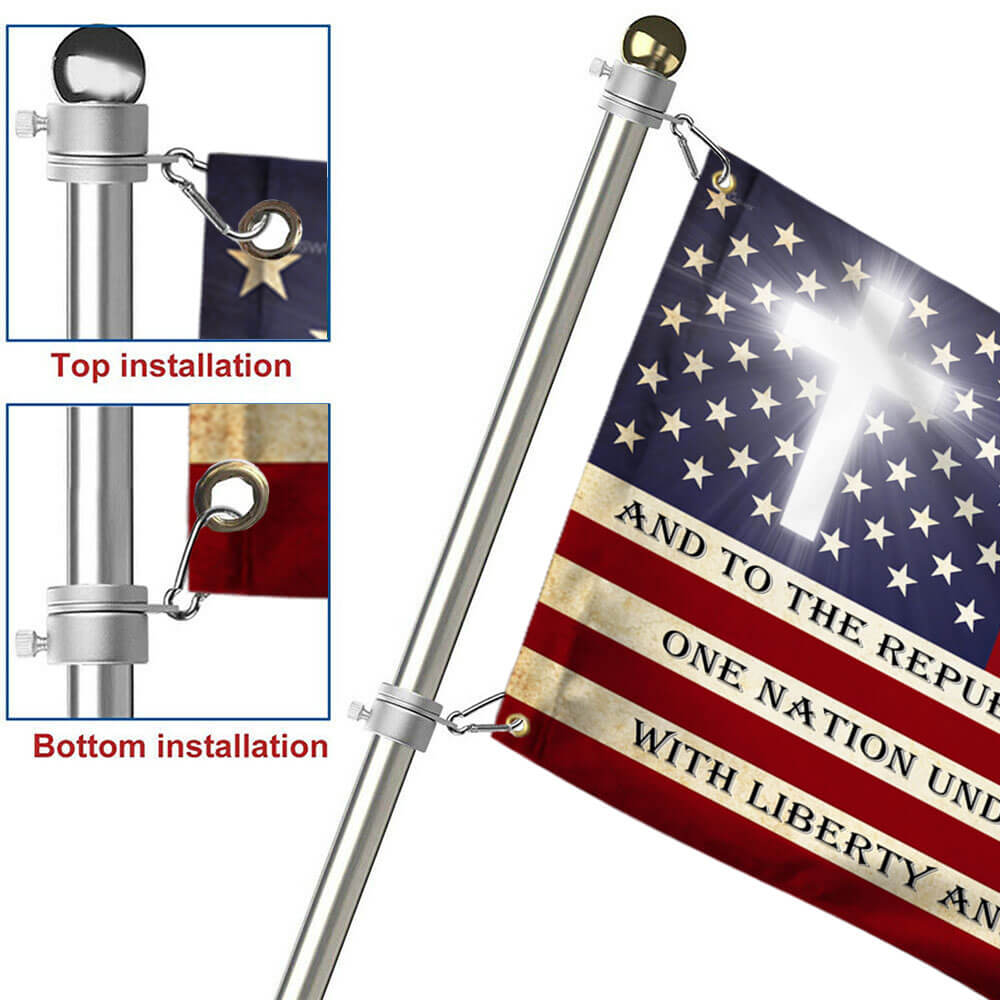 One Nation Under God. I Pledge Allegiance To The Flag American Eagle Flag THB3802GF