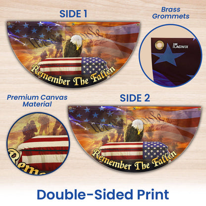 Veterans Day Flag Remember the Fallen Honoring All Who Served Non-Pleated Fan Flag TPT1646FL