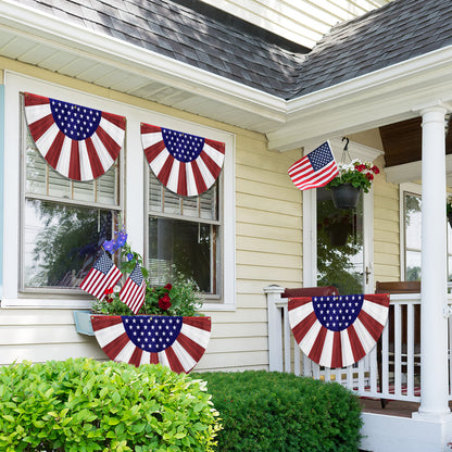 Flagwix American Flag - Patriotic American Non-Pleated Fan Flag MLN3348FL