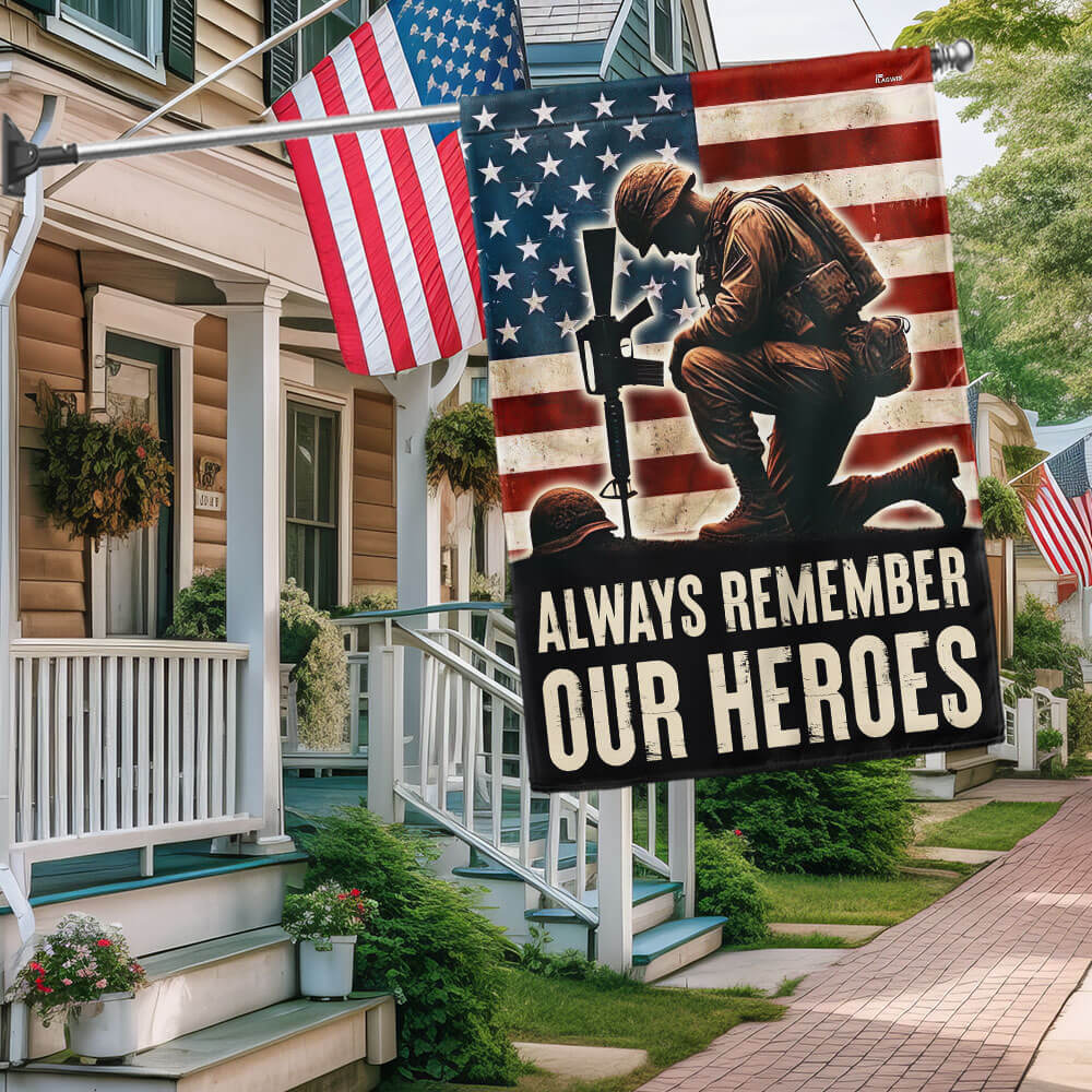 Veterans Day Always Remember Our Heroes Flag TQN3632F