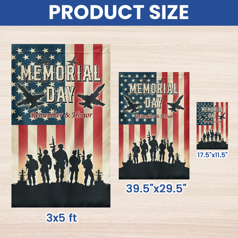 Memorial Day Remember And Honor Flag Veteran Flag PHB09LPN