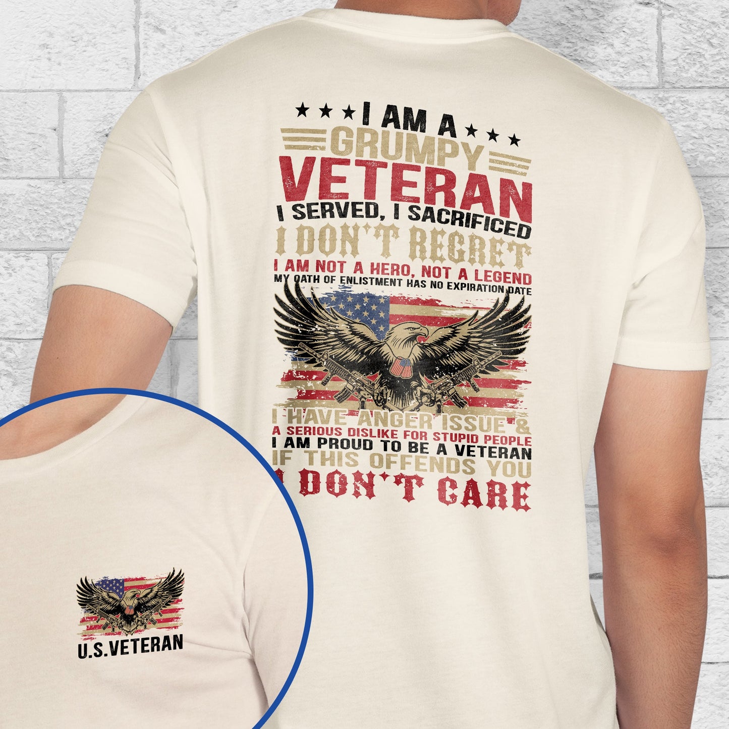 Grumpy Veteran, Proud U.S. Veteran T-Shirt TPT2337TS