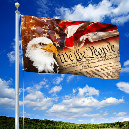 We The People, American Patriot, American Eagle Grommet Flag THH3719GF