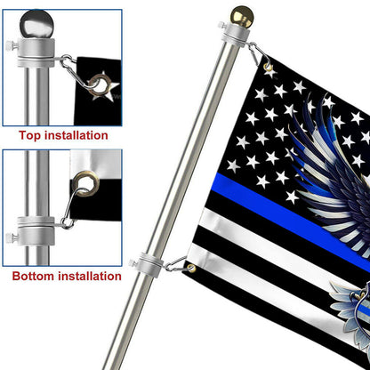 The Thin Blue Line. Police. Law Enforcement American Eagle Flag TPT1581GF