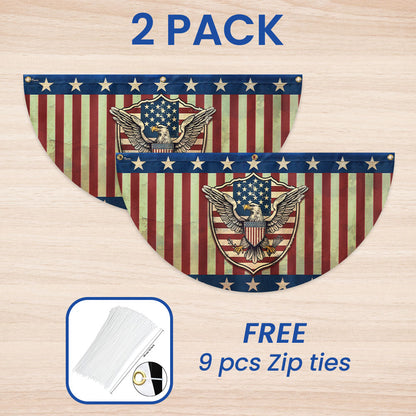 Patriotic Eagle American Non-Pleated Fan Flag MLN3355FL