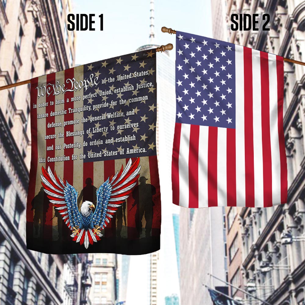 Flagwix American Flag - American Patriotic Eagle, We The People of the United States Flag TPT880F