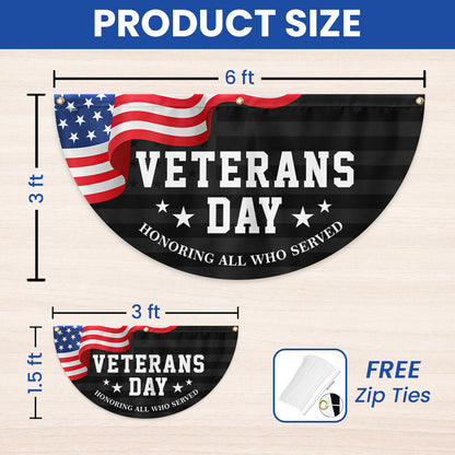Veterans Day Honoring All Who Served Non-Pleated Fan Flag TQN3809FL