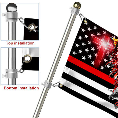Firefighter Flag The Thin Red Line American Eagle Flag THB3482GFv2