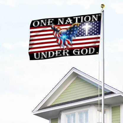 One Nation Under God American Eagle Grommet Flag THB3602GFv2