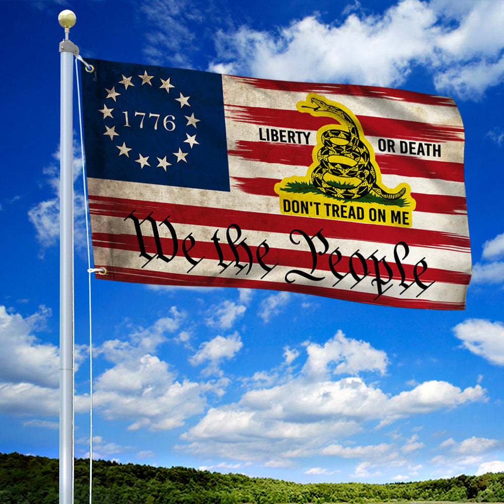 Gadsden Don't Tread On Me We The People Grommet Flag MLN326GF