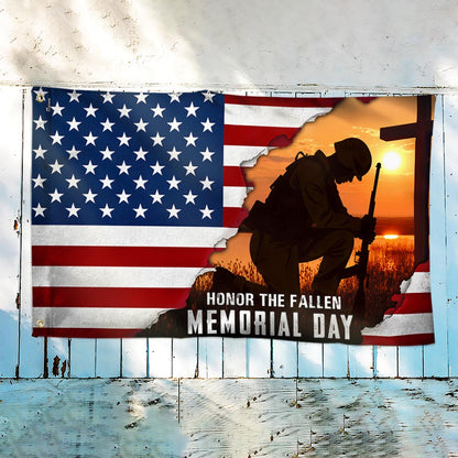 Memorial Day US Veteran Honor The Fallen Grommet Flag MLN5531TTH