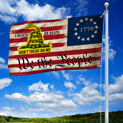 Gadsden Don't Tread On Me We The People Grommet Flag MLN326GF