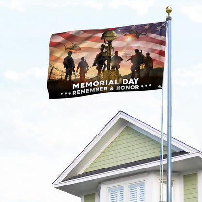 Memorial Day Flag Remember And Honor Veterans Grommet Flag TPT1669GF