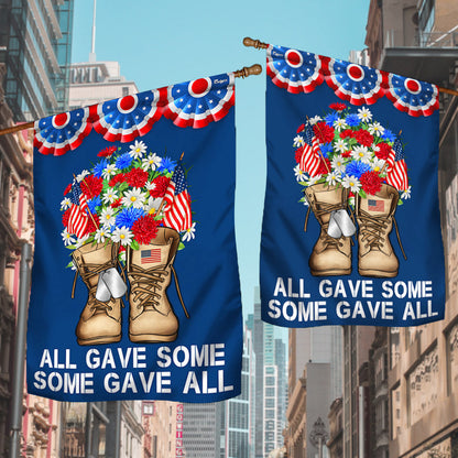 Flagwix American Flag - Memorial Day Military Boots Veteran All Gave Some Some Gave All Flag MLN2950F